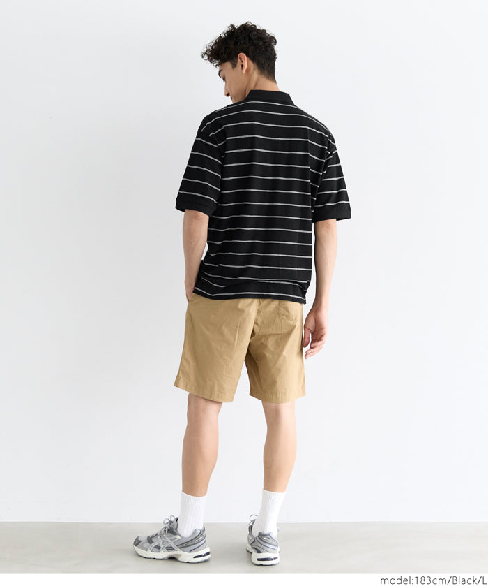 男裝日常條紋短袖POLO衫