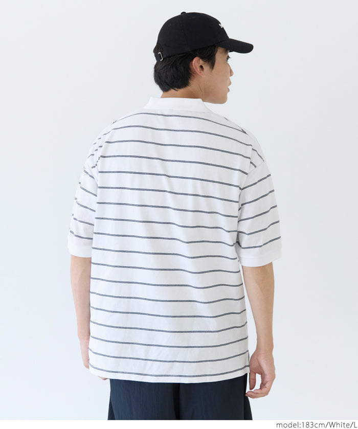 男裝日常條紋短袖POLO衫