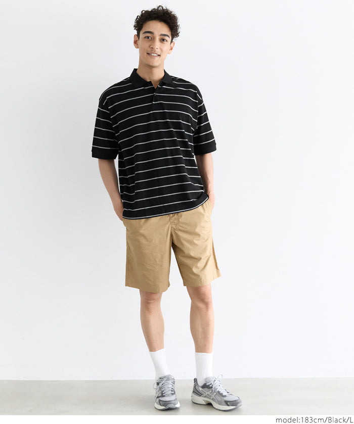 男裝日常條紋短袖POLO衫
