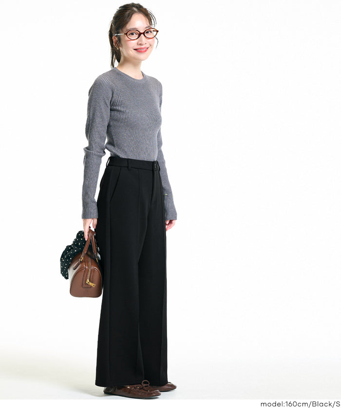 【柔軟太空棉】修身打摺休閒褲