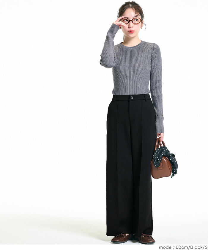 【柔軟太空棉】修身打摺休閒褲