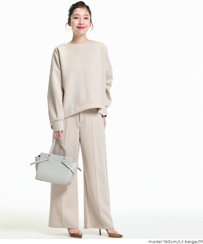 【柔軟太空棉】修身打摺休閒褲