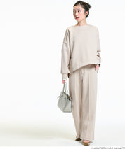 【柔軟太空棉】修身打摺休閒褲