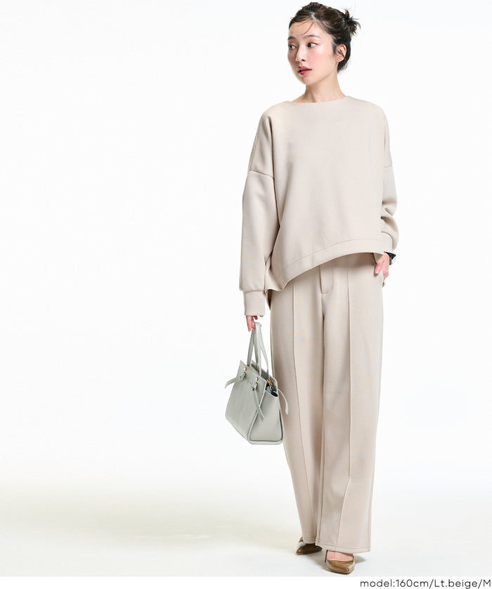 【柔軟太空棉】修身打摺休閒褲