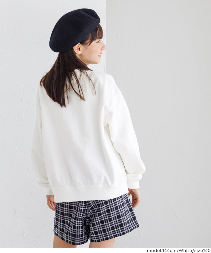 【重磅棉】童裝袖口刺繡LOGO長袖衛衣 親子裝