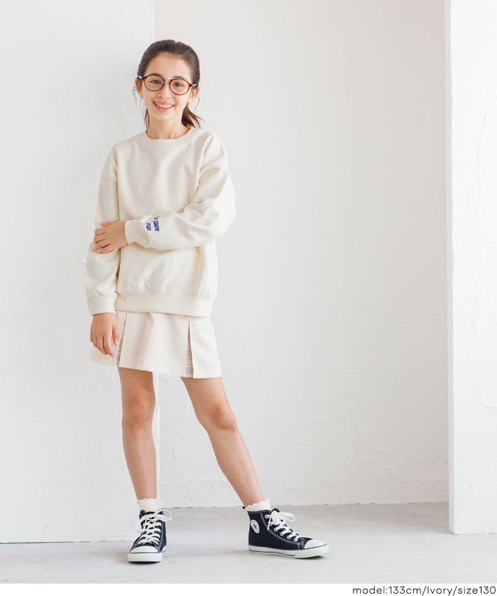 【重磅棉】童裝袖口刺繡LOGO長袖衛衣 親子裝