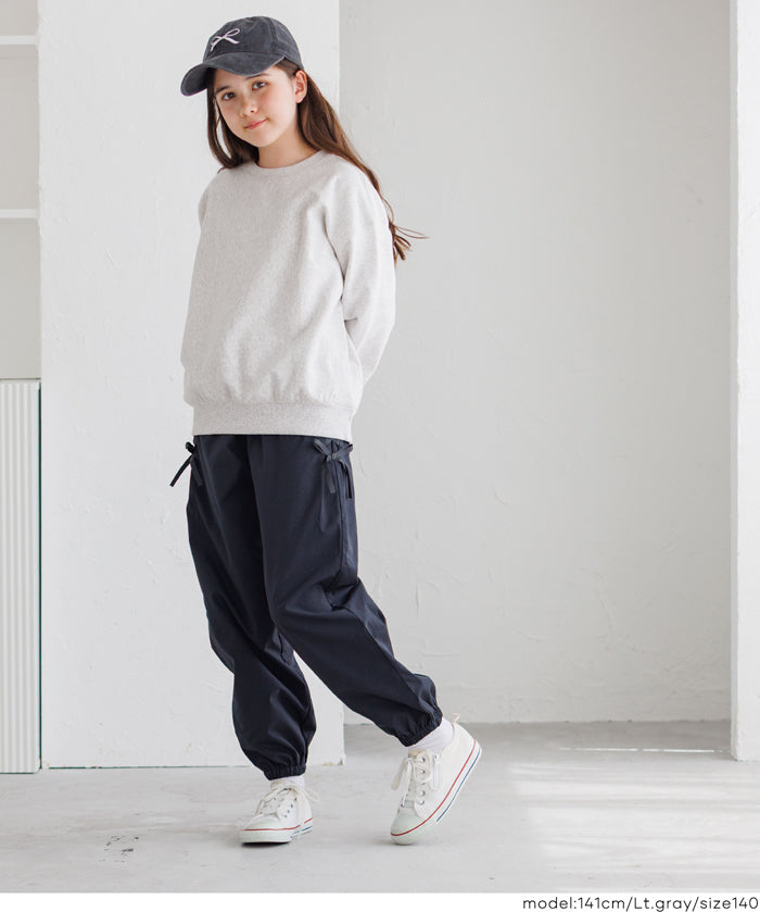 【重磅棉】童裝袖口刺繡LOGO長袖衛衣 親子裝