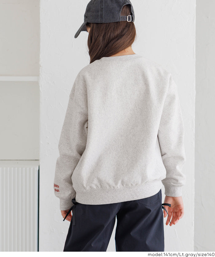 【重磅棉】童裝袖口刺繡LOGO長袖衛衣 親子裝