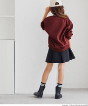 童裝內加絨LOGO廓形圓領衛衣 親子裝