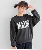 童裝內加絨LOGO廓形圓領衛衣 親子裝