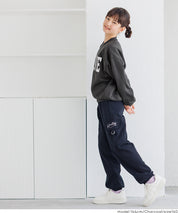 童裝內加絨LOGO廓形圓領衛衣 親子裝