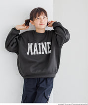 童裝內加絨LOGO廓形圓領衛衣 親子裝