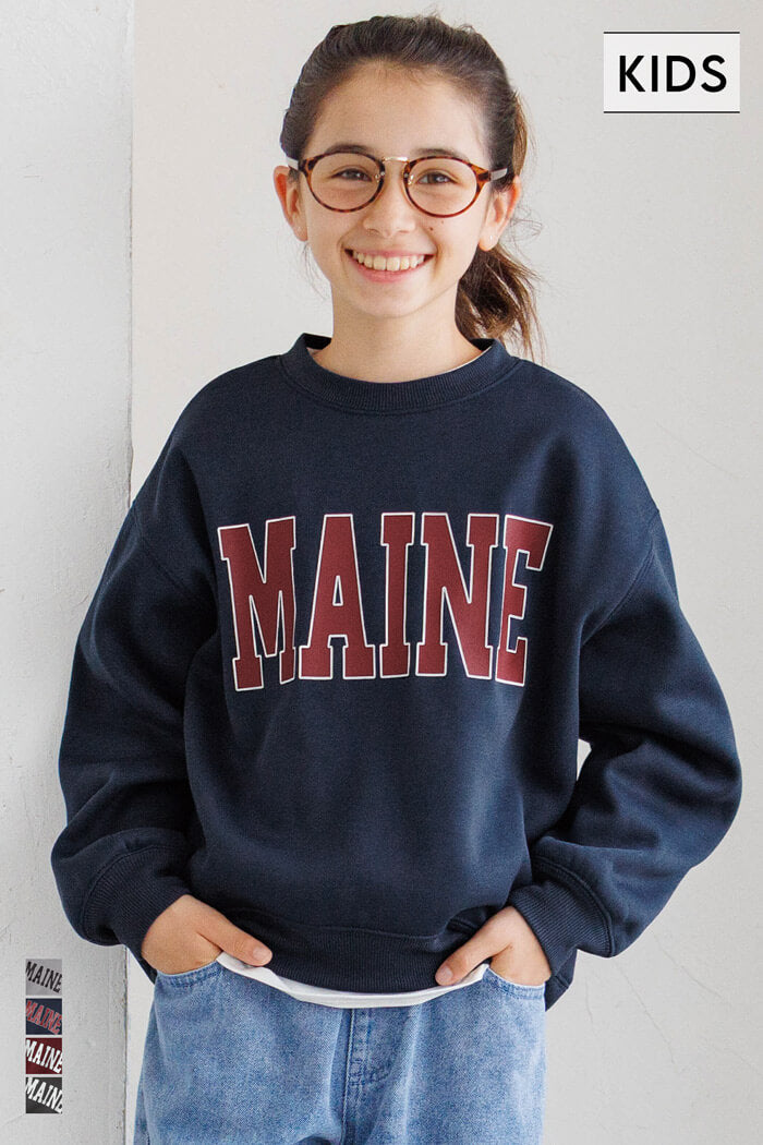 童裝內加絨LOGO廓形圓領衛衣 親子裝