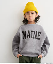 童裝內加絨LOGO廓形圓領衛衣 親子裝