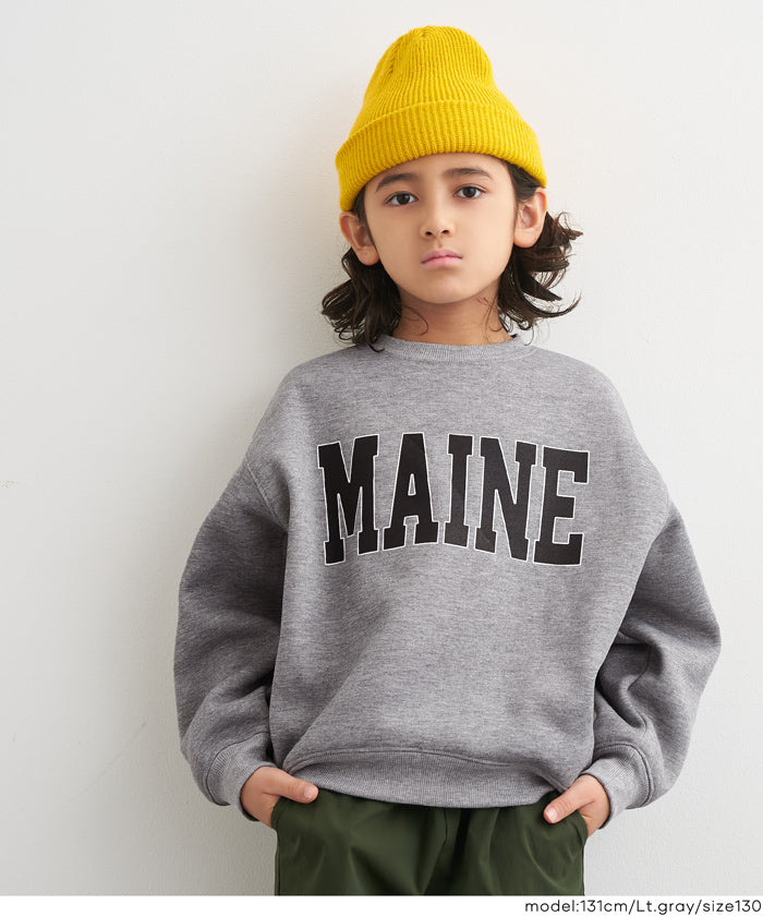 童裝內加絨LOGO廓形圓領衛衣 親子裝