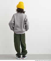 童裝內加絨LOGO廓形圓領衛衣 親子裝