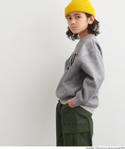 童裝內加絨LOGO廓形圓領衛衣 親子裝