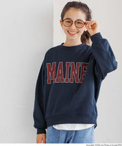 童裝內加絨LOGO廓形圓領衛衣 親子裝