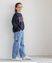 童裝內加絨LOGO廓形圓領衛衣 親子裝