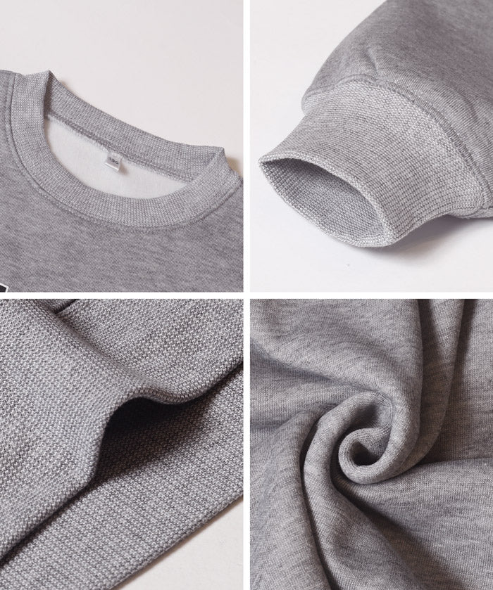 童裝內加絨LOGO廓形圓領衛衣 親子裝