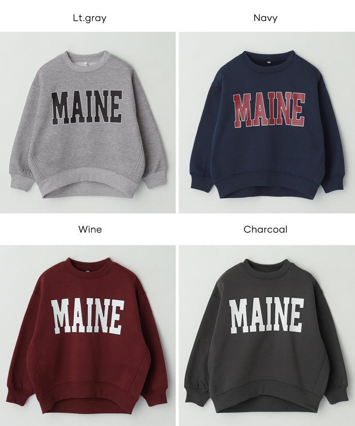 童裝內加絨LOGO廓形圓領衛衣 親子裝