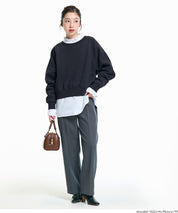 插肩袖短版磨毛衛衣