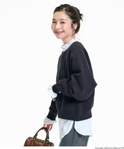 插肩袖短版磨毛衛衣