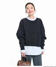 插肩袖短版磨毛衛衣