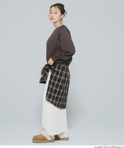 插肩袖短版磨毛衛衣