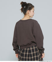 插肩袖短版磨毛衛衣