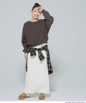 插肩袖短版磨毛衛衣