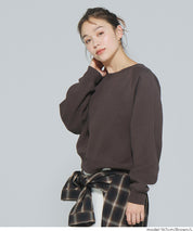 插肩袖短版磨毛衛衣