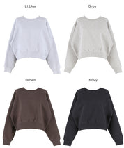 插肩袖短版磨毛衛衣