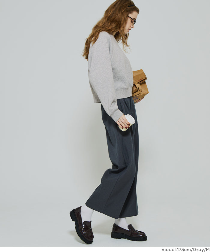 插肩袖短版磨毛衛衣