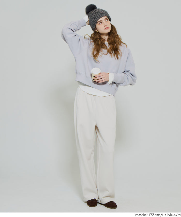 插肩袖短版磨毛衛衣