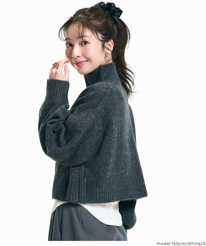 磨毛圓弧下擺長袖上衣