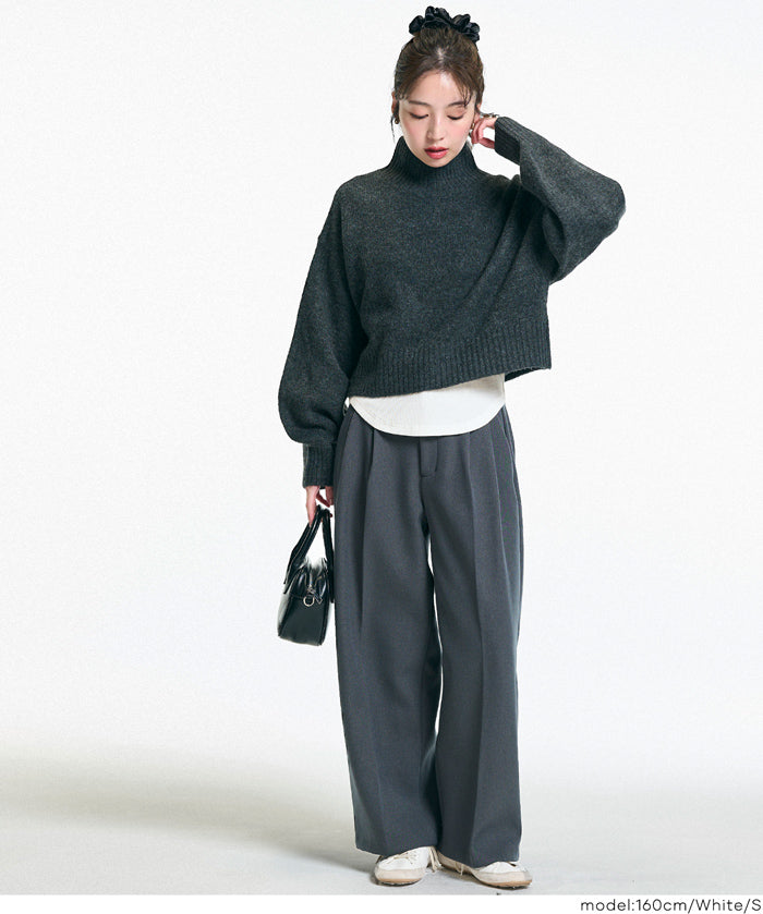 磨毛圓弧下擺長袖上衣