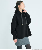 柔軟太空棉 寬鬆長袖連帽上衣