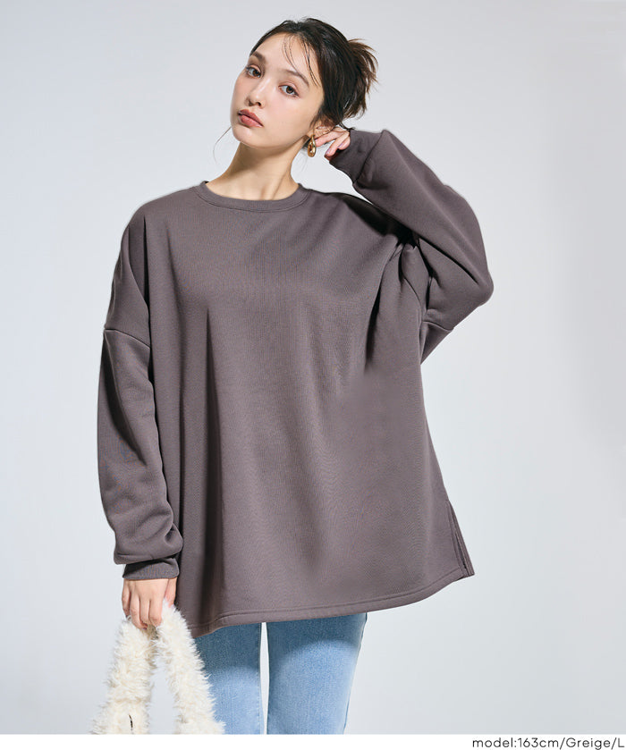 內裡磨毛寬鬆長袖上衣