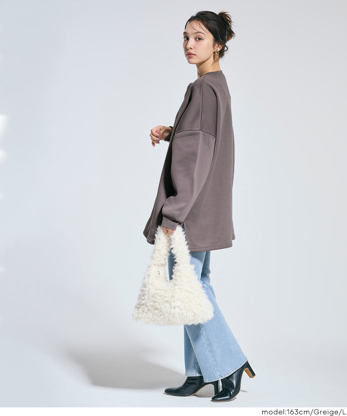 內裡磨毛寬鬆長袖上衣