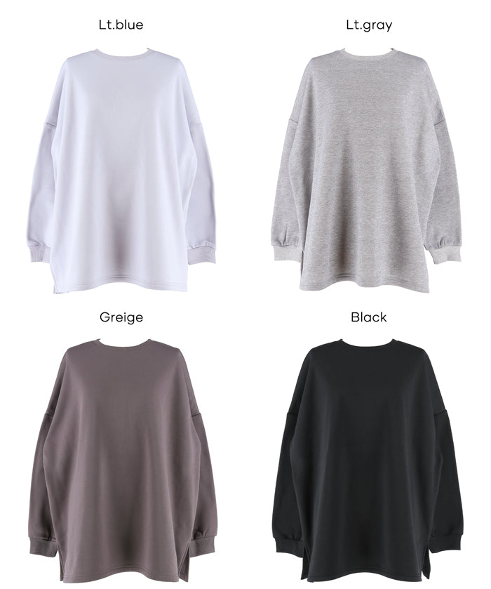 內裡磨毛寬鬆長袖上衣