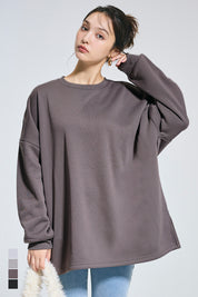 內裡磨毛寬鬆長袖上衣