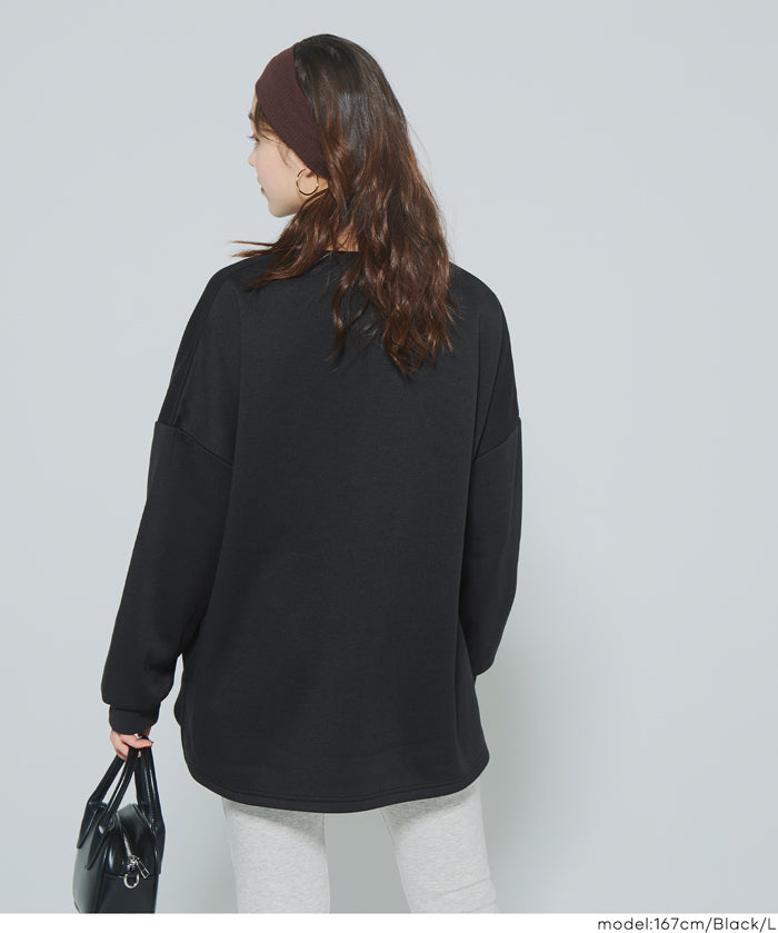 內裡磨毛寬鬆長袖上衣