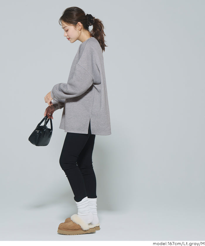 內裡磨毛寬鬆長袖上衣