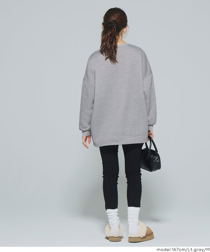 內裡磨毛寬鬆長袖上衣