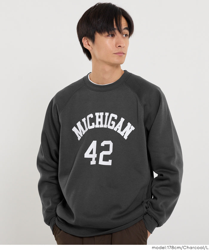 男裝磨毛英字logo長袖衛衣