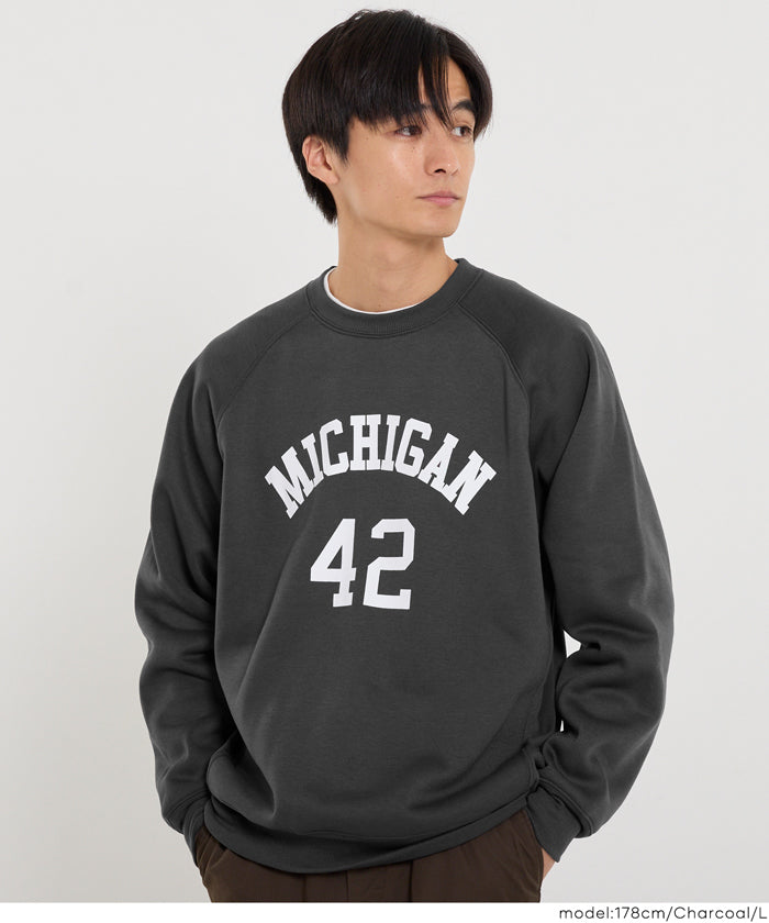 男裝磨毛英字logo長袖衛衣