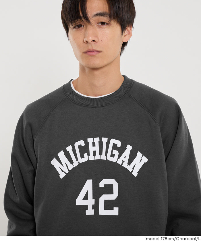 男裝磨毛英字logo長袖衛衣