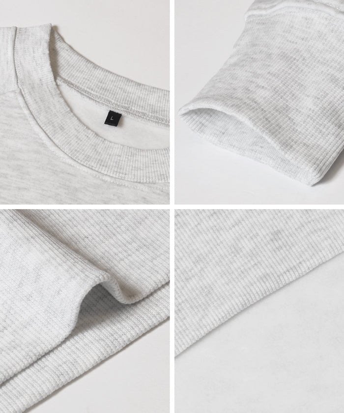 男裝磨毛英字logo長袖衛衣