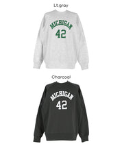 男裝磨毛英字logo長袖衛衣